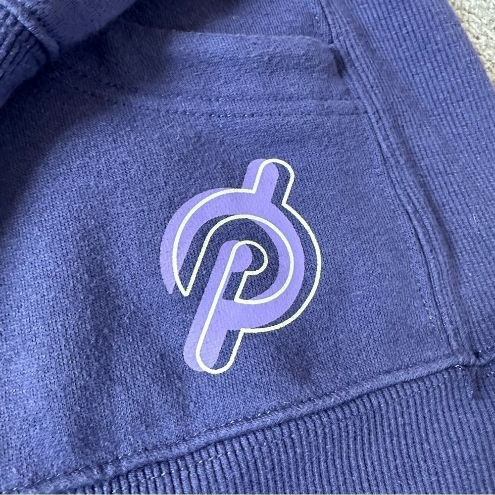 Peloton Purple Blue Full Zip Soft Hoodie Sweatshirt - Picture 4 of 6